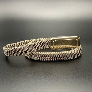 Vintage Silver Tone Mesh Clasp Belt